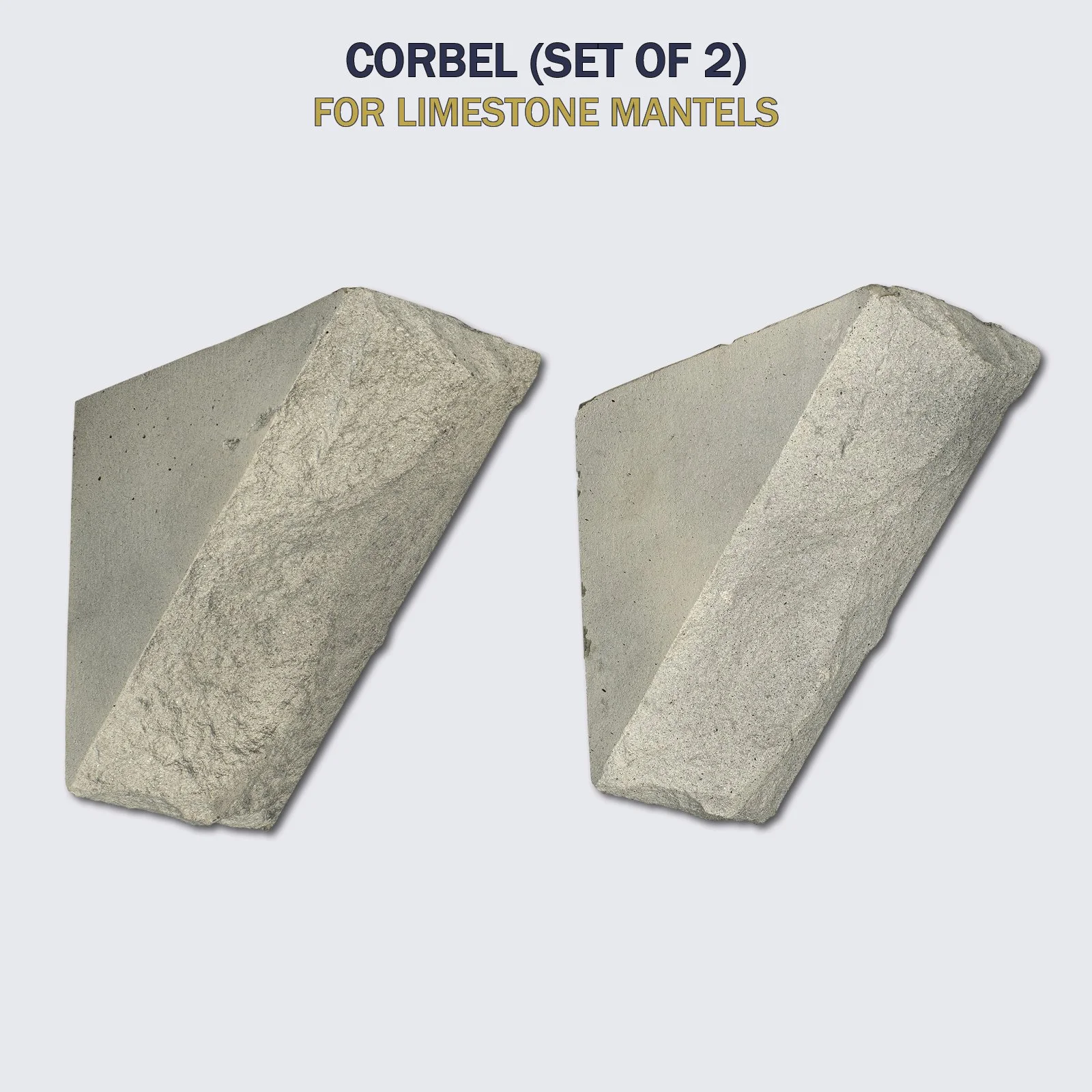 Rockface Limestone Corbels — Lexington Hearth